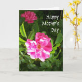 Muttertagskarte - Rosen pink Karte (Gelbe Blume)