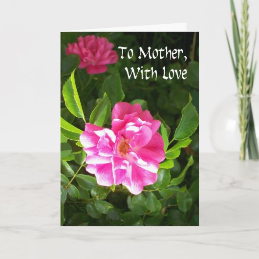 Muttertagskarte - Rosen pink Karte (Vorderseite)