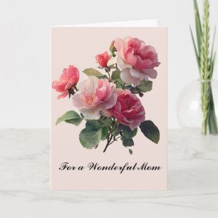 Muttertagskarte Rosenstrauß Hübsch Süß Floral Karte