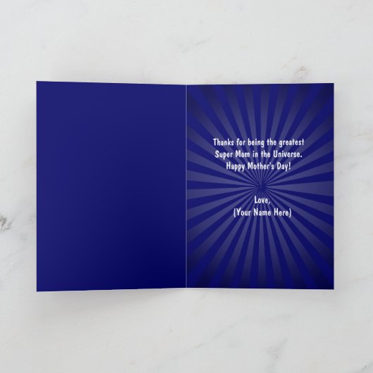 Muttertagskarte, Super-Mama Karte (Innenseite)