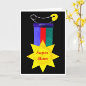 Muttertagskarte "SuperMum" Karte (Gelbe Blume)