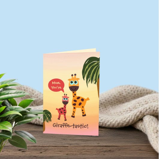 Muttertagskarte Süße Giraffen Feiertagskarte