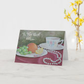 Muttertagskarte Teacup Karte (Gelbe Blume)