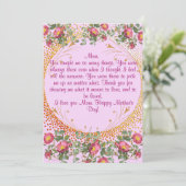 Muttertagskarte Vintage Blume Feiertagskarte (Stehend Vorderseite)