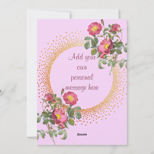 Muttertagskarte Vintage Blume Feiertagskarte (Rückseite)