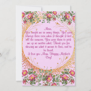 Muttertagskarte Vintage Blume Feiertagskarte