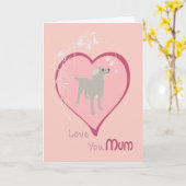 Muttertagskarte vom Hund Karte (Gelbe Blume)