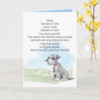 Muttertagskarte vom Hund