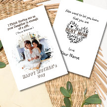 Muttertagskarte von der Tochter