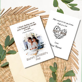 Muttertagskarte von der Tochter Feiertagskarte