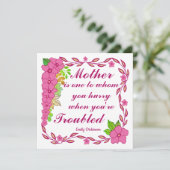 Muttertagskarte von Emily Dickinson (Stehend Vorderseite)