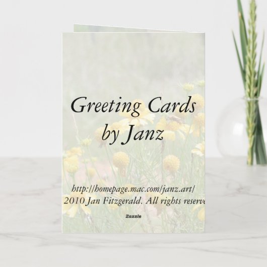 Muttertagskarte von Janz Karte (Rückseite)