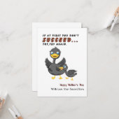 Muttertagskarte von Kind, Entenliebhaber Karte (Vorderseite/Rückseite Beispiel)