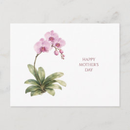 Muttertagskarte Wasserfarbe Orchidee Blumen Elegan Postkarte