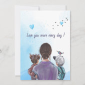 Muttertagskarte - Woodland-Muttertagskarte Feiertagskarte (Rückseite)