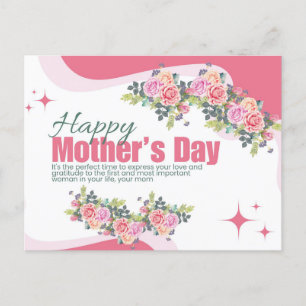 Muttertagskarte zum Ausdrucken, Muttertagskarte Feiertagspostkarte