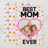 Muttertagskarten Mama Foto Herz Feiertagskarte (Vorne/Hinten)