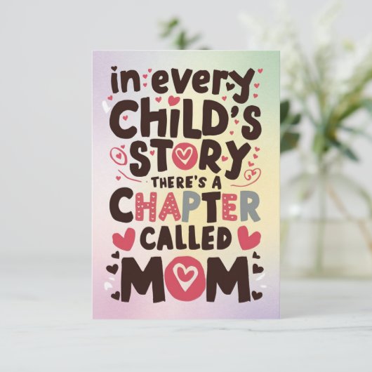 Muttertagskarten "Mama leicht" Dankeskarte (Stehend Vorderseite)