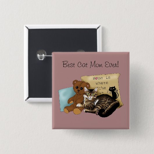 Muttertagskatze Button (Vorne & Hinten)