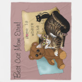 Muttertagskatze Fleecedecke (Vorderseite)