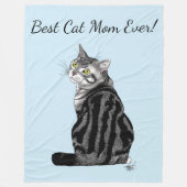 Muttertagskatze Fleecedecke (Vorderseite)