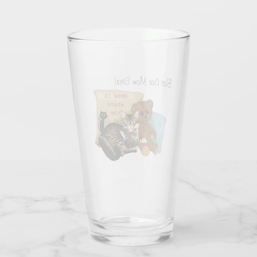 Muttertagskatze Glas (Rückseite)