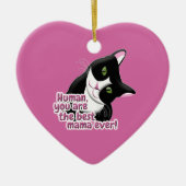 Muttertagskatze Keramik Ornament (Vorne)