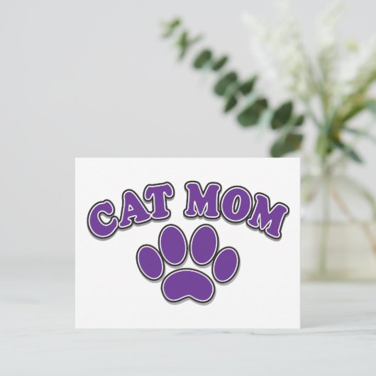 Muttertagskatze-Mama Postkarte (Stehend Vorderseite)