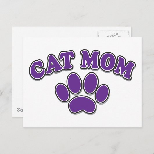 Muttertagskatze-Mama Postkarte (Vorne/Hinten)