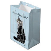 Muttertagskatze Mittlere Geschenktüte (Vorderseite Schrägansicht)