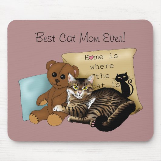 Muttertagskatze Mousepad (Vorne)