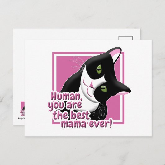 Muttertagskatze Postkarte (Vorne/Hinten)