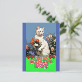 Muttertagskatze Postkarte (Stehend Vorderseite)