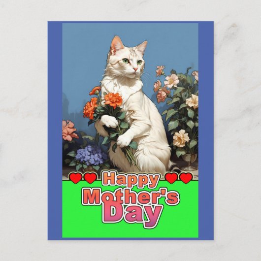 Muttertagskatze Postkarte (Vorderseite)