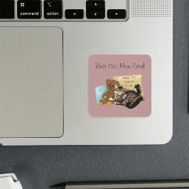 Muttertagskatze Quadratischer Aufkleber