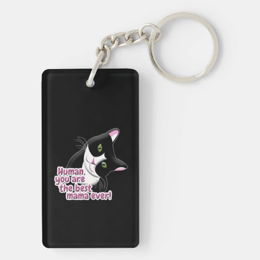 Muttertagskatze Schlüsselanhänger (Rückseite)