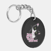 Muttertagskatze Schlüsselanhänger (Vorderseite links)