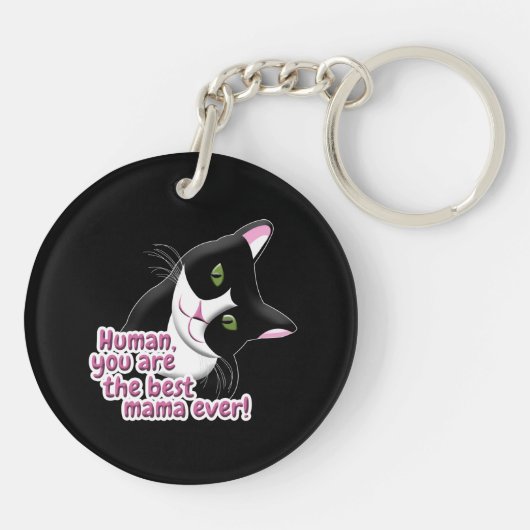 Muttertagskatze Schlüsselanhänger (Rückseite)