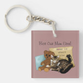 Muttertagskatze Schlüsselanhänger (Vorderseite)