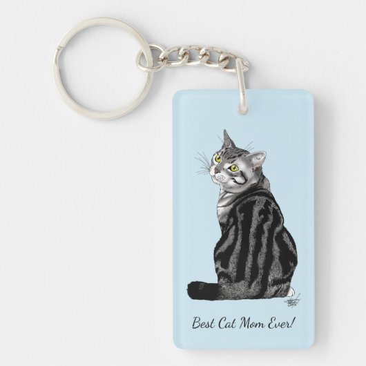 Muttertagskatze Schlüsselanhänger (Vorderseite)