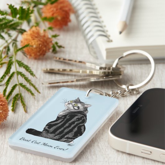 Muttertagskatze Schlüsselanhänger (Vorderseite rechts)