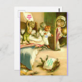 Muttertagskatze und Kätzchen, Vintage-Bild Postkarte (Vorne/Hinten)