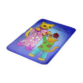 Muttertagskatzen Badematte (Schrägansicht)