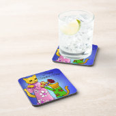 Muttertagskatzen Getränkeuntersetzer (Rechte Seite)