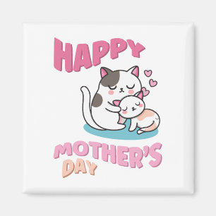 Muttertagskatzen, kawaii-Stil Magnet