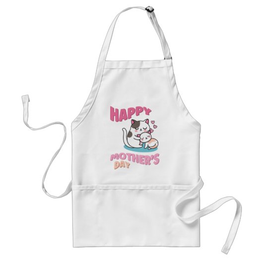 Muttertagskatzen, kawaii-Stil Schürze (Vorne)