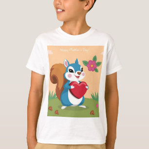 Muttertagskichhörnchen mit Herz T-Shirt