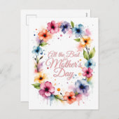 Muttertagskleid Feiertagspostkarte (Vorne/Hinten)