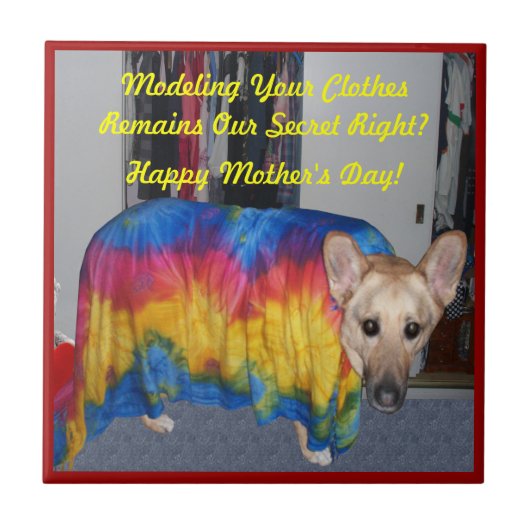 Muttertagskleidung Fliese (Vorderseite)