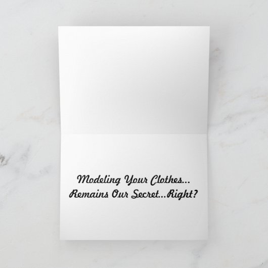 Muttertagskleidung Karte (Innenseite)